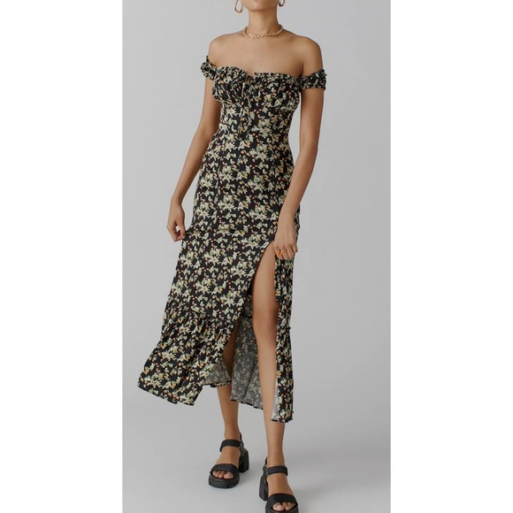Urban Outfitters Dresses & Skirts - Urban Outfitters UO Olympia Off-The-Shoulder Midi Dress NWT